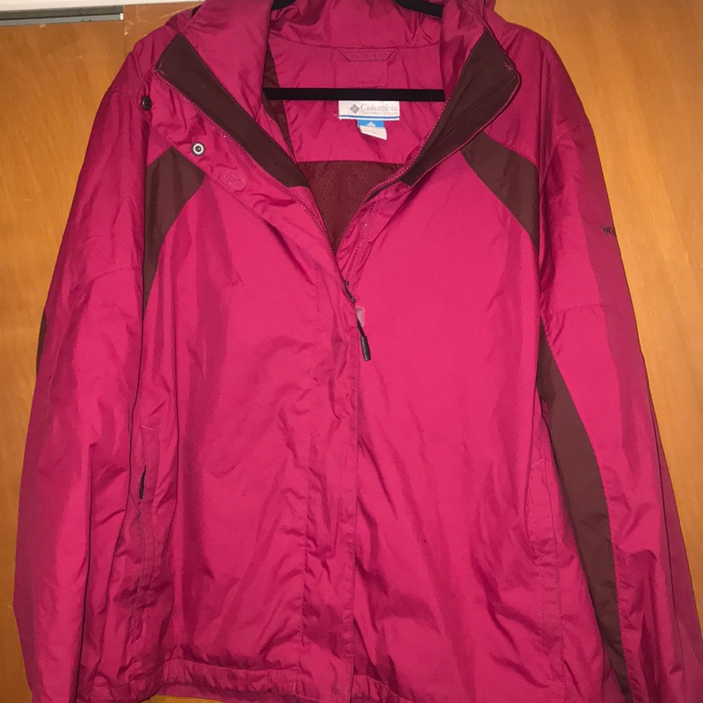 Pink Columbia Rain jacket